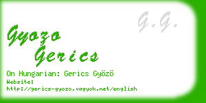 gyozo gerics business card