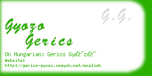 gyozo gerics business card